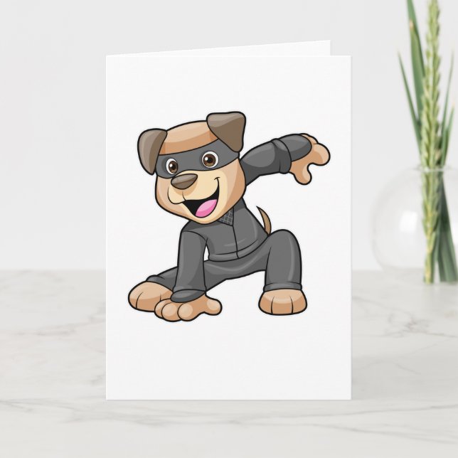 Dog in Ninja Costume Card (Front)