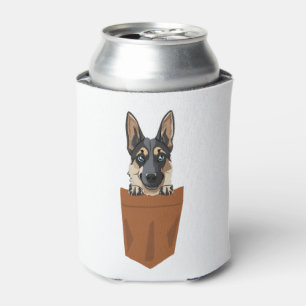 Dog in Pocket Funny Puppy for Dog Lovers German Sh Can Cooler