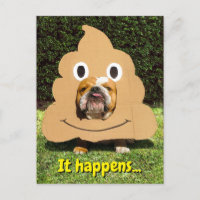 Dog in Poop Emoji Costume