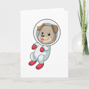Dog in Space in Suit Card