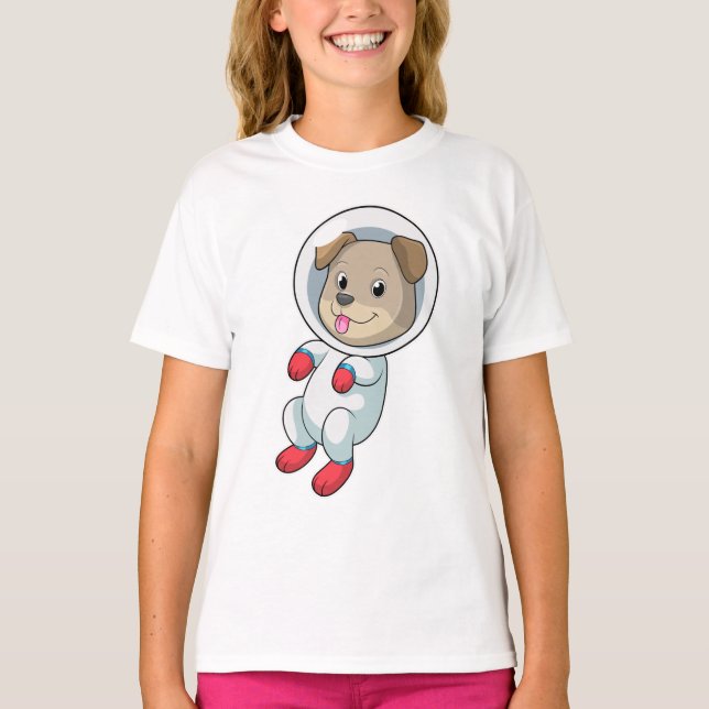 Dog in Space in Suit T-Shirt (Front)