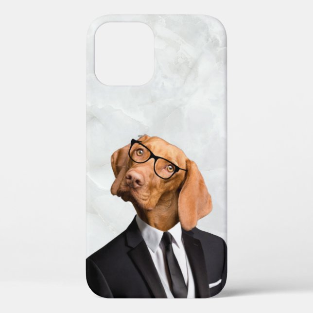 Dog in Suit Case-Mate iPhone Case (Back)