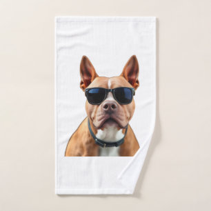 Dog in Sunglasses Hand Towel Style