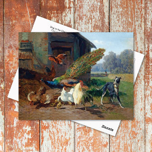 Dog in the Chicken Coop Postcard