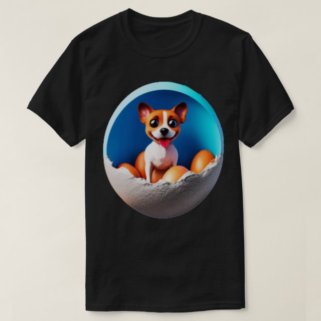 Dog in the egg 196 T-Shirt (Design Front)