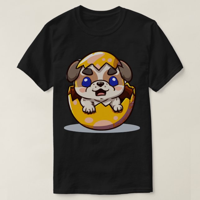 Dog in the egg 316 T-Shirt (Design Front)