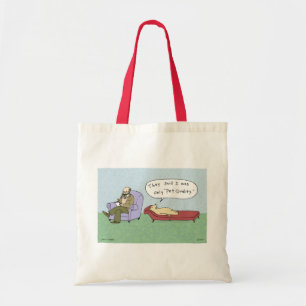 Dog in Therapy Cartoon Tote Bag