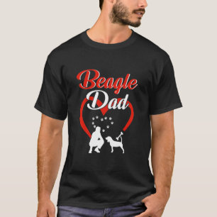 Dog Inside Big Heart Happy Father Day Beagle T-Shirt