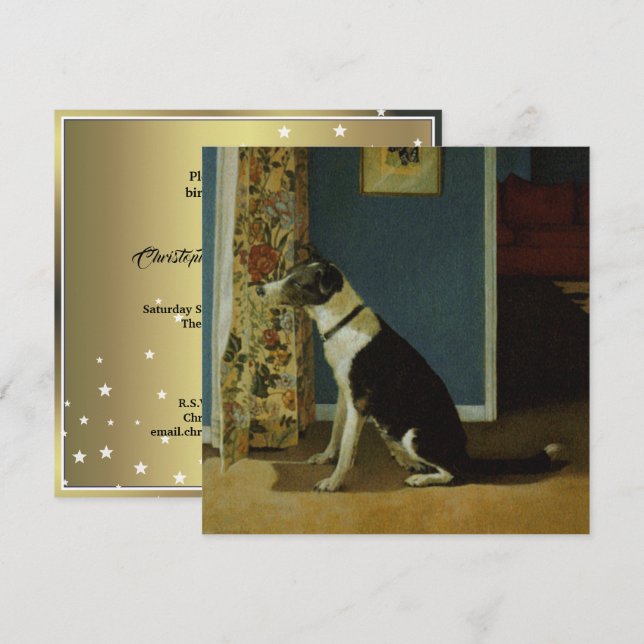 Dog  invitation (Front/Back)