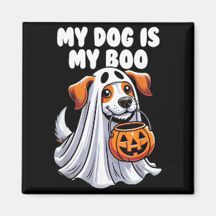 Dog Is Boo Ghost Halloween Dog Lover Halloween Magnet