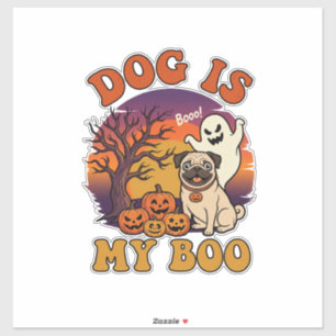 Dog Is Boo Halloween Pug Ghost Pumpkins_1