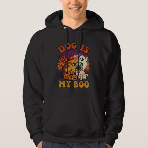 Dog Is Boo Halloween Pug Ghost Pumpkins_1 Hoodie