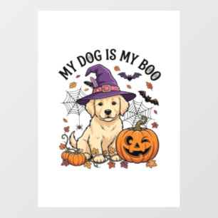 Dog Is Boo Halloween Witch Puppy Pumpkin_1