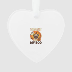 Dog Is Boo Pug Halloween Ghost Pumpkin Ornament