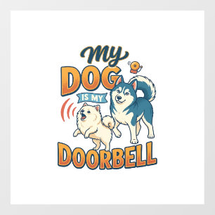 Dog Is Doorbell Barking White Blue_1