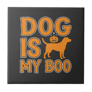 Dog Is My Boo Halloween Dog Ceramic Tile