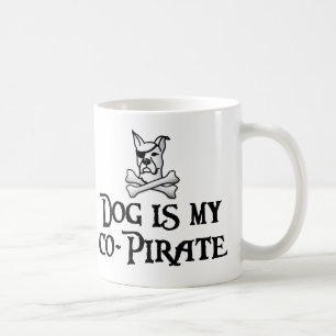 Dog is my co-pirate coffee mug