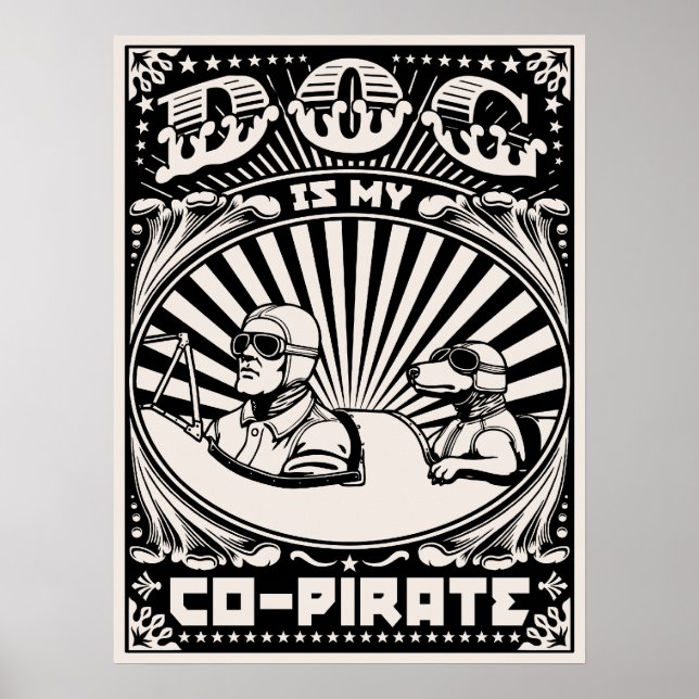 Dog is My Co-Pirate Poster (Front)
