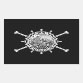 Dog Is My Co-Pirate Rectangular Sticker