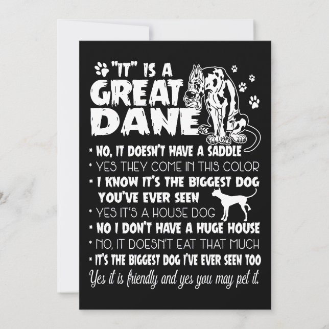 Dog | It's A Great Dane Holiday Card (Front)