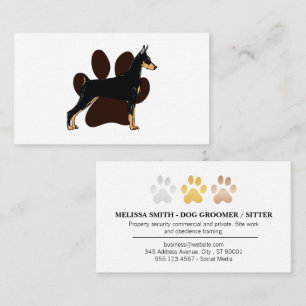 Dog K9   Dog Paw Business Card