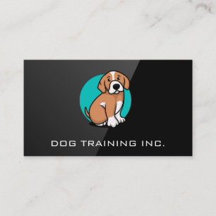 Dog K9 Logo Black Gloss Logo Business Card