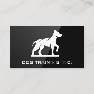 Dog K9 Logo Black Gloss Logo Business Card