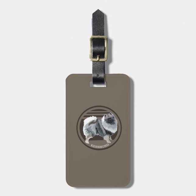 Dog-keeshond Luggage Tag (Front Vertical)