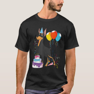Dog  Kids Birthday Cake Dog Owner Animal Pet Dober T-Shirt