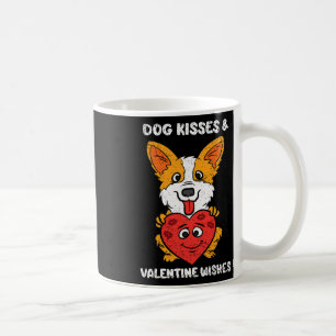 Dog Kisses And Valentine Wishes Cute Corgi Heart L Coffee Mug
