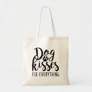 Dog Kisses Fix Everything K9 Quotes Sweet Dog Quot Tote Bag