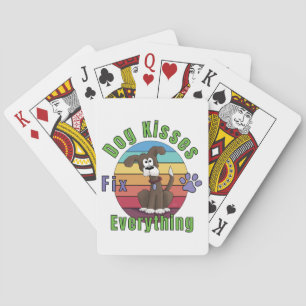 Dog Kisses Fix Everything Playing Cards