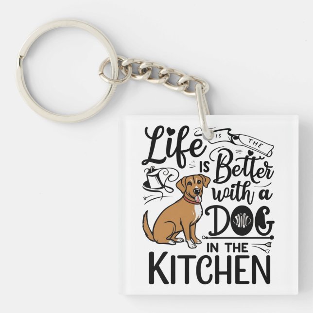 Dog Kitchen Companion Key Ring (Front)