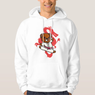 dog knows karate hoodie