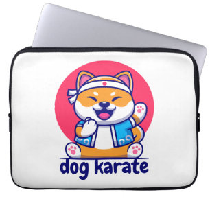 dog knows karate laptop sleeve