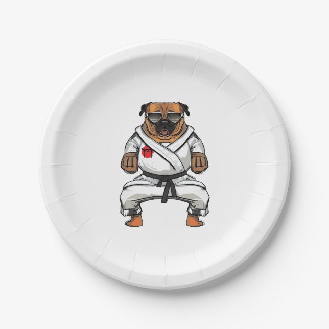 Dog Knows Karate                    Paper Plate (Front)