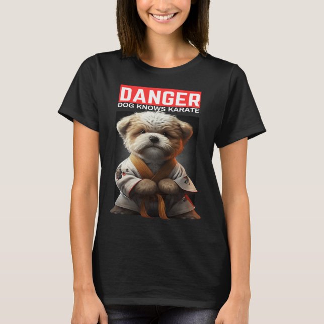 Dog Knows Karate T-Shirt (Front)