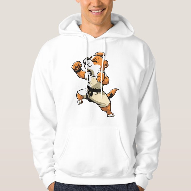 Dog Knows Karate transformed Hoodie (Front)