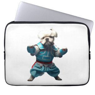 Dog Knows Karate transformed Laptop Sleeve
