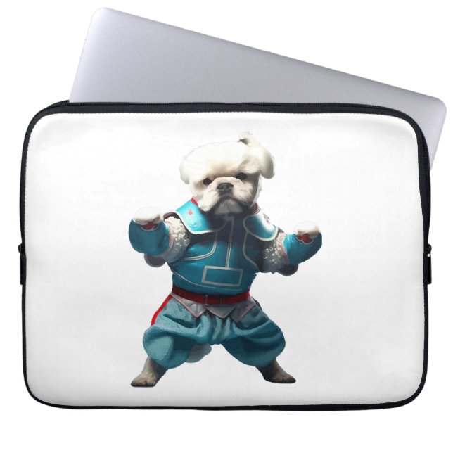 Dog Knows Karate transformed  Laptop Sleeve (Front)
