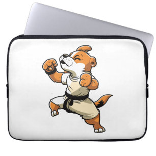 Dog Knows Karate transformed Laptop Sleeve