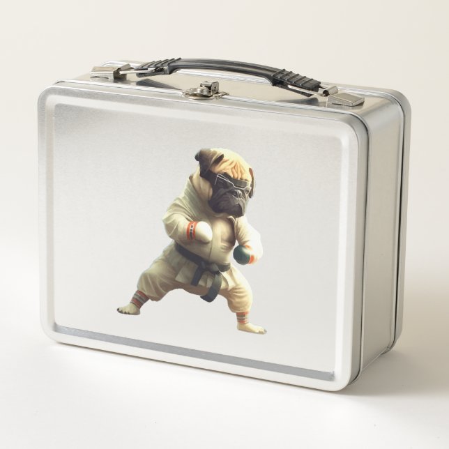Dog Knows Karate transformed   Metal Lunch Box (Front)