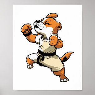 Dog Knows Karate transformed Poster