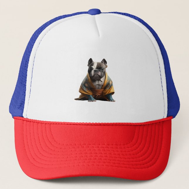 dog knows karate     trucker hat (Front)