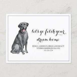 Dog Labrador Real Estate Buying Marketing Postcard