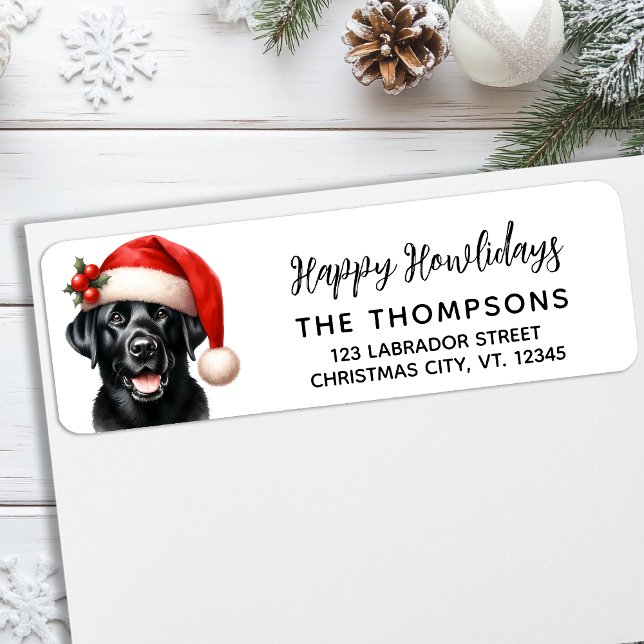 Dog Labrador Retriever Christmas Return Address Label (Creator Uploaded)