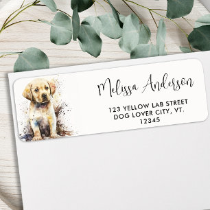 Dog Labrador Retriever Cute Puppy Return Address Label