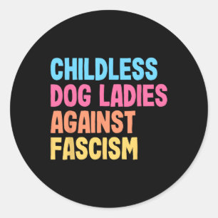 Dog Ladies Against Fascism Kamala Harris Classic Round Sticker
