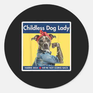 Dog Ladies Kamala Harris 2024 President Classic Round Sticker