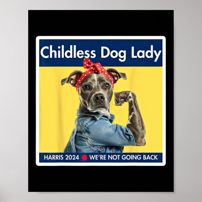 Dog Ladies Kamala Harris 2024 President  Poster (Front)